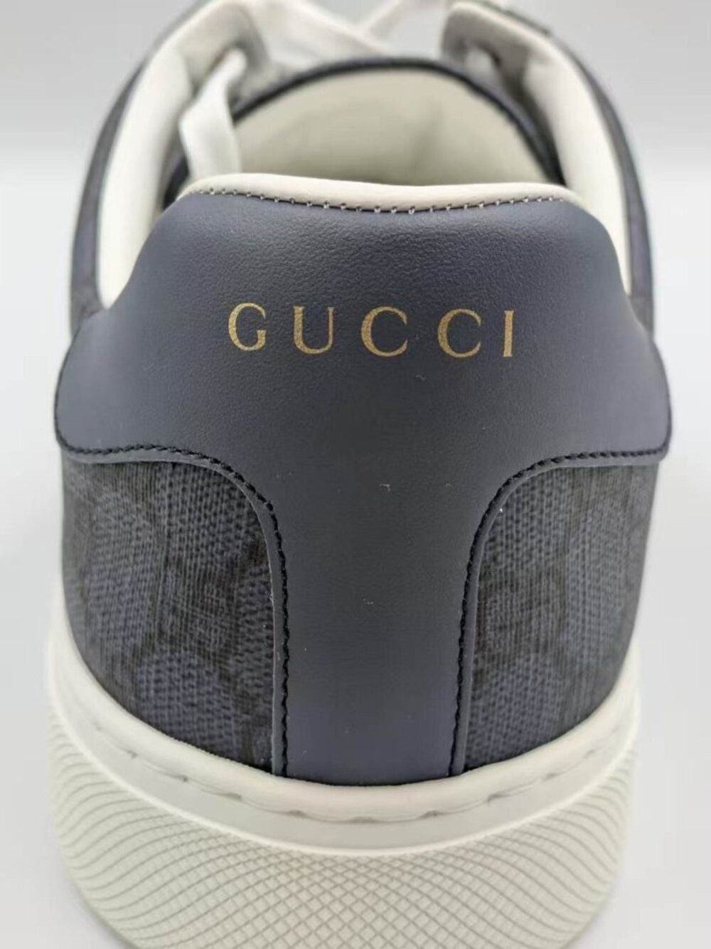 Gucci Men’s Ace GG Supreme Monogram Web Sneakers Dark Blue UK9.5 760775 - Picture 8 of 14